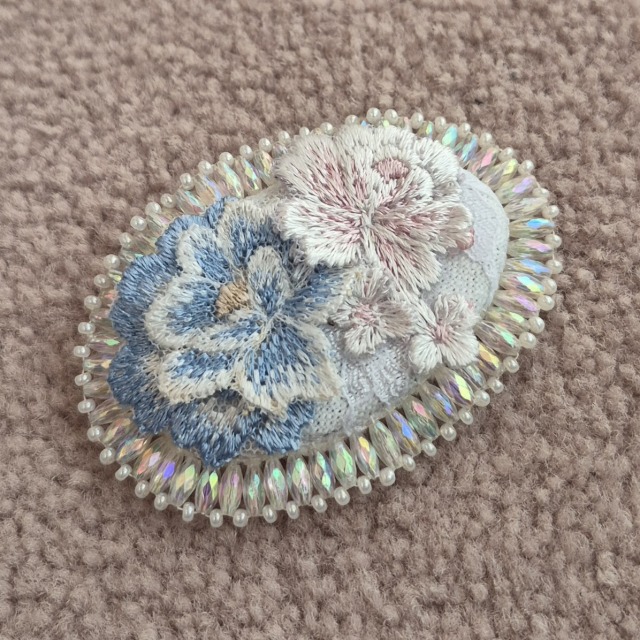 浮雕感立體蕾絲髮夾-古典A 浮雕感立體蕾絲髮夾-古典A