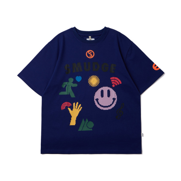 Purple Glitch Print Tee