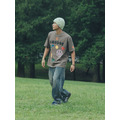 Brown Glitch Print Tee-5