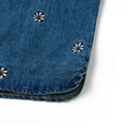 Flowers Pattern Denim Shirt-5