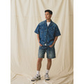Flowers Pattern Denim Shirt-9