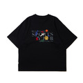 Black MCCCVII DEPT Embroidered Tee-1