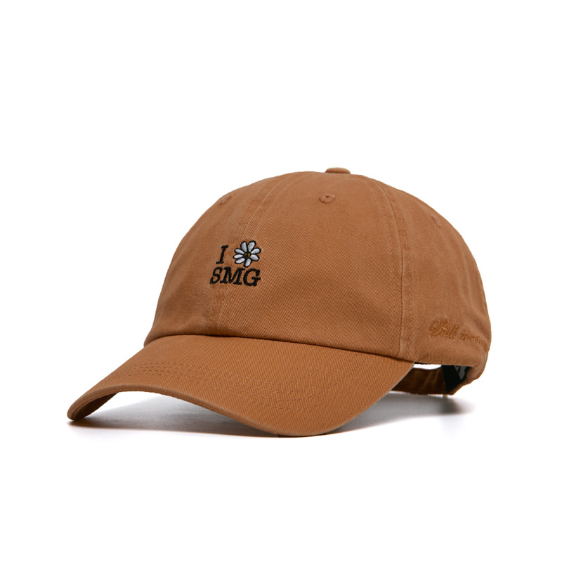 Orange Flowers Graphic Sports Cap