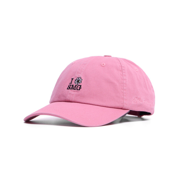 Pink Flowers Graphic Sports Cap
