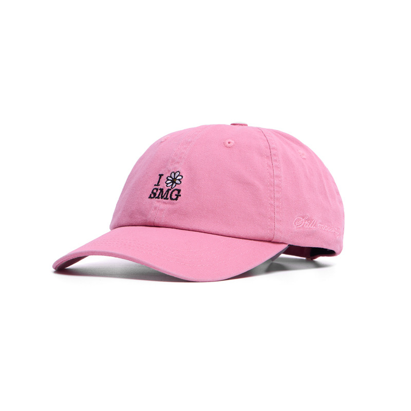 Pink Flowers Graphic Sports Cap
