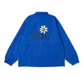 Blue Flower Graphic Coach Jacket-1