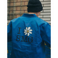 Blue Flower Graphic Coach Jacket-9