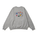 Grey MCCCVII DEPT Embroidered Sweatshirt-1