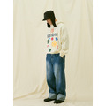 White Glitch Print Hoodie-6