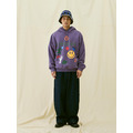 Purple Glitch Print Hoodie-5