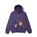 Purple Glitch Print Hoodie