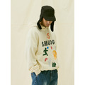 White Glitch Print Hoodie-7