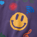 Purple Glitch Print Hoodie-3