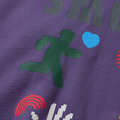 Purple Glitch Print Hoodie-4