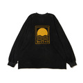 Black Washed Flowers Pattern LS Tee-1