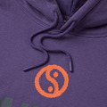 Purple Glitch Print Hoodie-2