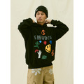 Black Glitch Print Hoodie-7