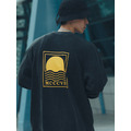 Black Washed Flowers Pattern LS Tee-5