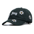 Green Flowers Gothic Logo Sports Cap