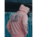 Pink Flower Graphic Embroidered Hoodie-6