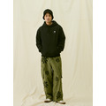 Black Flower Graphic Embroidered Hoodie-3