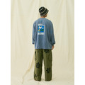 Blue Washed Flowers Pattern LS Tee-5