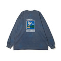 Blue Washed Flowers Pattern LS Tee-1