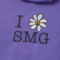 Purple Flower Graphic Embroidered Hoodie-2
