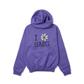 Purple Flower Graphic Embroidered Hoodie-1