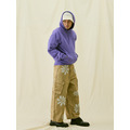 Purple Flower Graphic Embroidered Hoodie-5