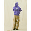 Purple Flower Graphic Embroidered Hoodie-4