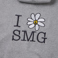 Grey Flower Graphic Embroidered Hoodie-2