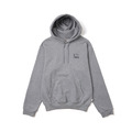 Grey Flower Graphic Embroidered Hoodie
