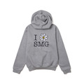 Grey Flower Graphic Embroidered Hoodie-1
