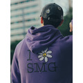 Purple Flower Graphic Embroidered Hoodie-6