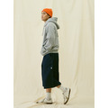 Grey Flower Graphic Embroidered Hoodie-4