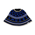 Blue Pattern Knitted Bucket Hat