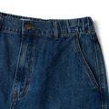 Blue Washed Denim Wide Trousers-2
