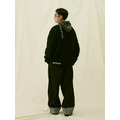 Black Washed Denim Wide Trousers-6