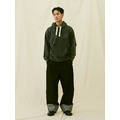Black Washed Denim Wide Trousers-7