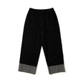 Black Washed Denim Wide Trousers