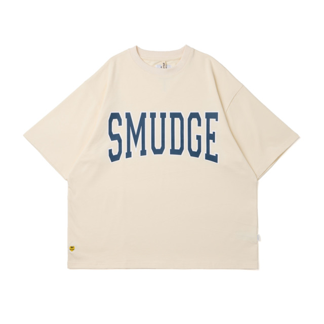 White Varsity SMUDGE Tee
