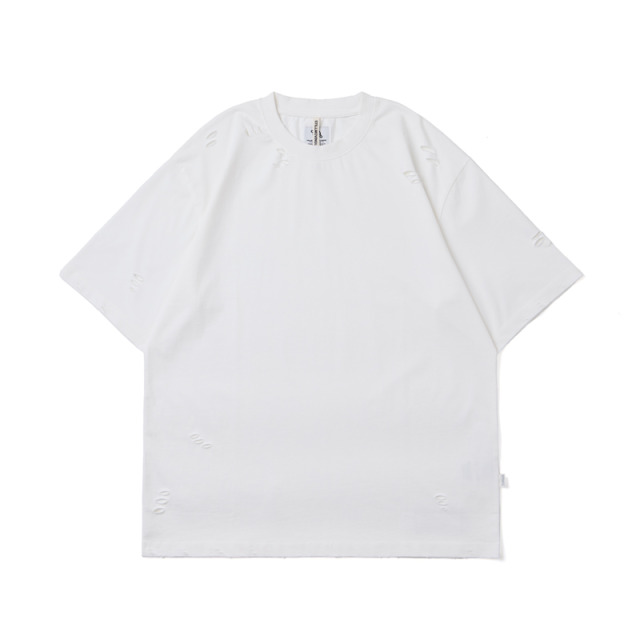 Olive/White Destroyed Tee Set