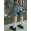 Denim Flowers pattern Shorts-7