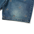 Denim Flowers pattern Shorts-5