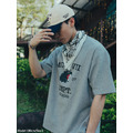 Grey Souvenir Graphic Tee-5
