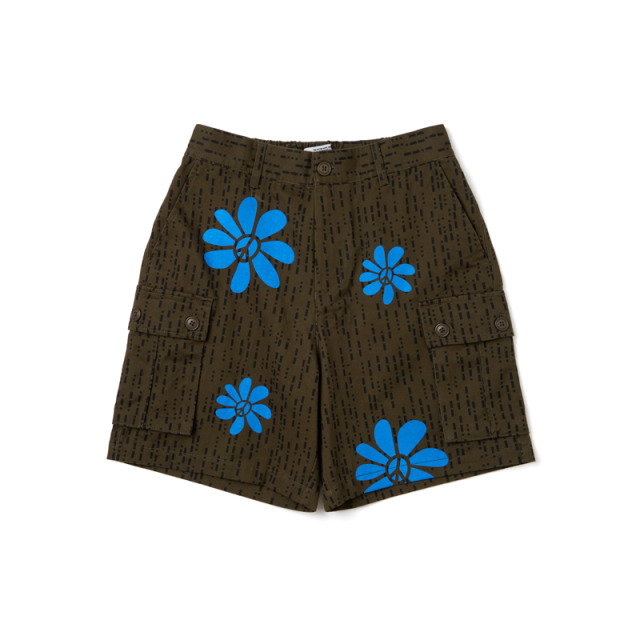 REMADE Graphic Print Military Shorts