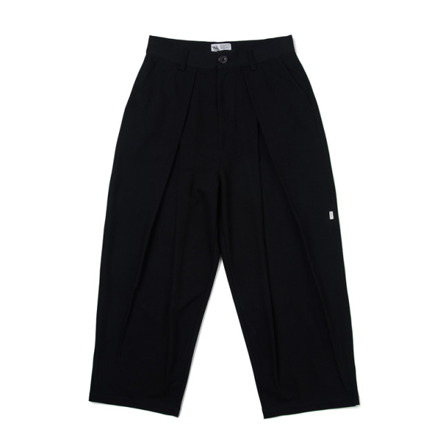 Black Wide Pleated Trousers