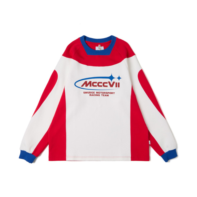 White Racing Motor LS Tee