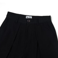 Black Wide Pleated Trousers-3